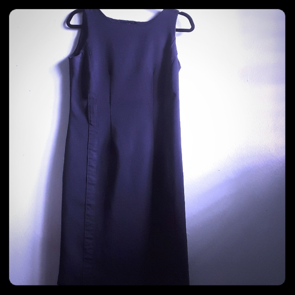 Navy blue office dress